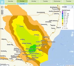 “Hey Marge, the rains are coming!” Let’s start crossing our fingers and toes. The Bureau of Meteorology is predicting widespread rainfall across most of NSW over the weekend. Some areas may get up to 50mm. Although this won’t extinguish all the fires and isn’t drought breaking, we will certainly take what we can get. | NSW Rural Fire Service