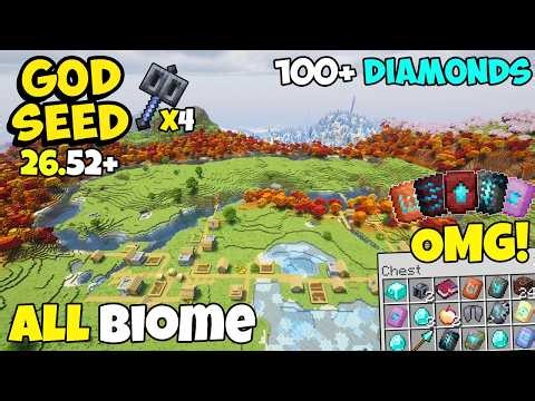 🔥Ultimate (God Seed) For Minecraft 26.52+ Bedrock & PE | All Biomes | Dappled Forest + 5 Blacksmith
