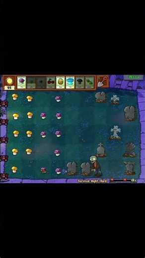 PVZ Night Survival – Sudden Zombie Rush! 🌙⚠️ #shorts