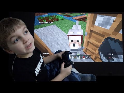 PLAYING MINECRAFT ON OUR WALL!