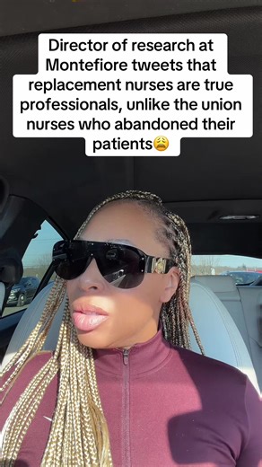 This is unreal!!! She should be ashamed !!! She’s a Dnp!!! #nursegang #nycnurses #nursesstrike #montefiore #fyp