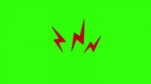 Download 3D cartoon animation of anger sign, lightning sign with channel alpha for free