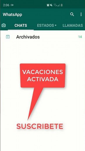 Cómo ACTIVAR MODO VACACIONES en WHATSAPP - Evita recibir mensajes en vacaciones