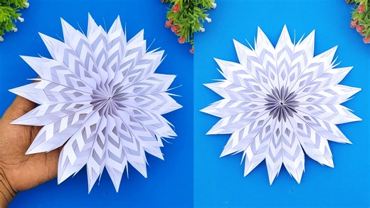 11K views · 155 reactions | DIY Glitter Foam 3D Snowflakes | Easy...