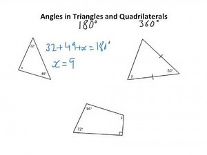 Angles In Triangles and Quadrilaterals