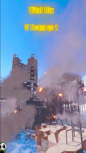 Rust When 5 teams go against 1 team on Vital ( 100 vs 20 ) #rust #rustconsole #rustgame