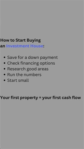 How to Start Buying an Investment House