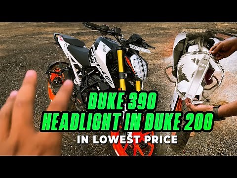 Duke 390 Headlight In Duke 200 Full Detailed Video