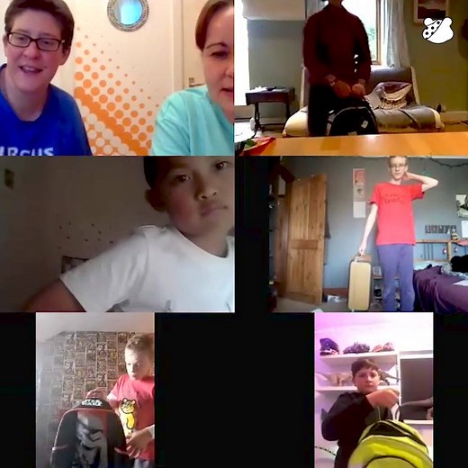 19K views · 133 reactions | And now for something completely different... CIRCUS ERUPTION are a project we fund in Swansea who run inclusive sessions for children and young people. These fun sessions help the children to learn new skills, feel less isolated and develop their confidence. They’ve taken to delivering their sessions online during the lockdown, or should that be sockdown? ... #mentalhealthawarenessweek | BBC Children in Need | Facebook