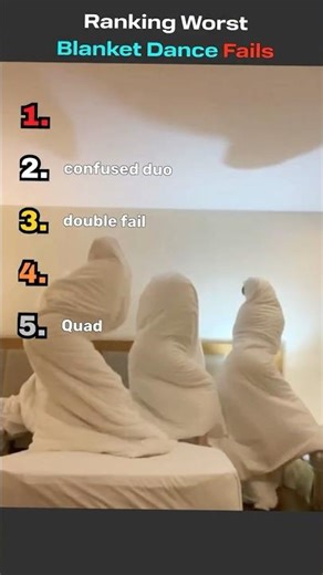 Ranking Best Blanket Dance #challenge #fails ever