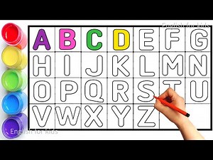 Alphabet, ABC song, abcd, a to z, Kids rhymes, collection for writing along dotted lines for toddler