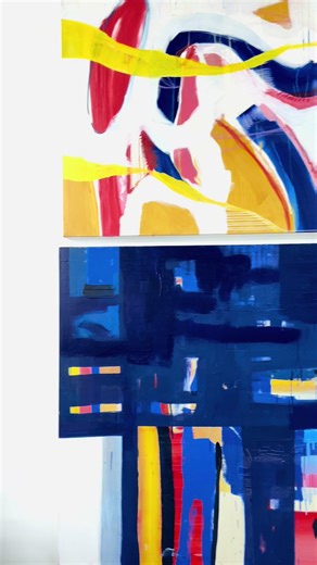 LA Art Studio: Yoon Chang WIPs in the Studio #art #artist #painting #abstractart #fyp