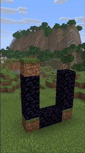 How to Build a Nether Portal With the Least Obsidian #minecraft #shorts #minecraftshorts #tips