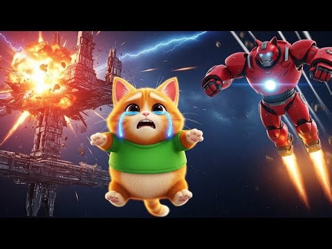 😱🚀 Kitten Was Lost in Space! Then Dad’s MEGA Robot Appeared! 🦾❄️