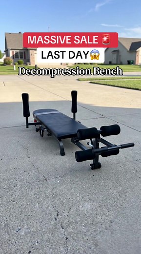 SUNNY Adjustable Decompression Bench for Pain Relief
