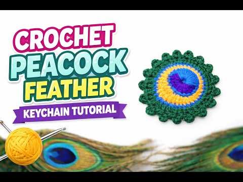 How to Crochet Peacock Feather | Beginner Friendly Tutorial