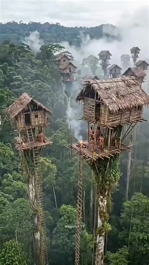 Why the korowai tribe lives High above the . . . . . #jangal#fryoupage #vairalvideo #unfreezemyaccount