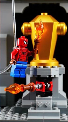 Spider-Brick and a Lego torch (flame piece)