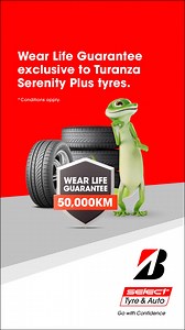 Right now at Bridgestone Select Tyre & Auto: Buy 3 Bridgestone Turanza Serenity Plus tyres and you’ll get the 4th tyre FREE! Add a wheel alignment to your purchase and you’ll qualify for a 50,000km Wear Life Guarantee! Go the distance and Go with Confidence. Just enter your rego to find the best tyres and deals for your car. *Conditions apply. | Bridgestone Australia | Facebook