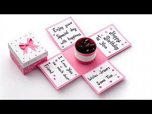 🎁✨ Beautiful Explosion Box Gift Idea 🎀 | DIY Birthday Surprise Box 💖 | Handmade Craft Tutorial 🎉