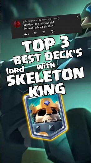 TOP 3 BEST DECK'S WITH LORD SKELETON KING 👑#clashroyale @Emperourrrr