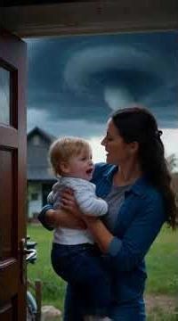 woman saves baby from tornado😮