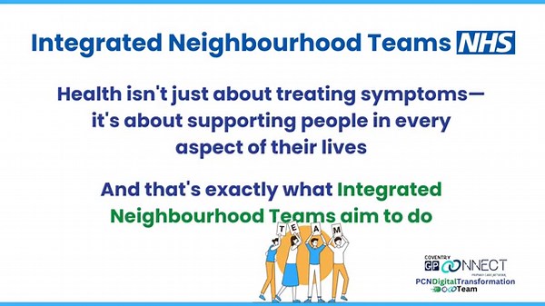 Integrated Neighbourhood Teams Explainer, NHS Coventry GP Connect PCN