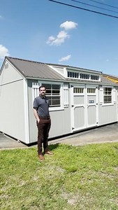 Check out our SHED DORMER PACKAGE! The Shed Dormer adds substantial daylight into your shed, making the inside feel larger and giving the outside a quaint appearance. This package comes standard with a 7/12 pitch roof and includes three 10x29in horizontal windows. It is only available in 8ft, 10ft and 12ft widths, but you can add dormers to the 2nd side or to longer buildings. See more shed tours on our YouTube channel at youtube.com/@OldHickoryBuildings and follow us on TikTok @OldHickoryBuildi