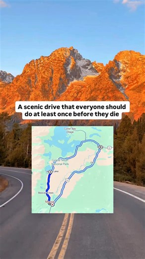 One the most BEAUTIFUL drives America… Share this with someone that you’d love to take this drive with one day ➡️ Follow @wanderlusttravelcouple for more bucketlist travel and National Park inspo 👩🏽‍🤝‍👨🏼 The Grand Teton Scenic Loop Drive 📍 It’s a 42 mile completely paved loop through Grand Teton National Park 🚗 The loop combines Teton Park Road (the inner park road) and U.S. Highway 89/191 (the outer road) 🔁 Plan on taking about 1-2 hours for the drive although we recommend giving yourse