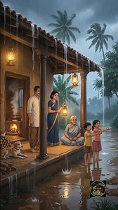 90s Indian Village Without Electricity 🌧️ | Cozy Monsoon Rain ASMR#shorts