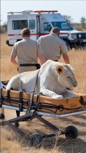 The Albino Lion Rescue – A Second Chance at Life 🦁👻