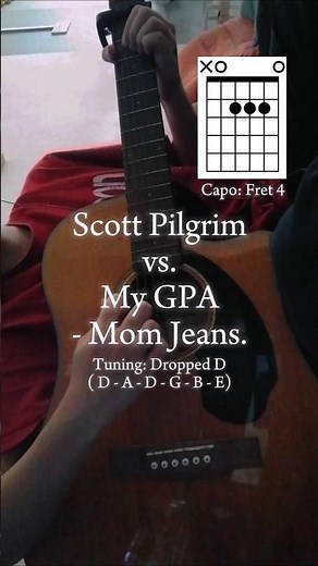Scott Pilgrim vs. My GPA - Mom Jeans. // Guitar Chords & Tab