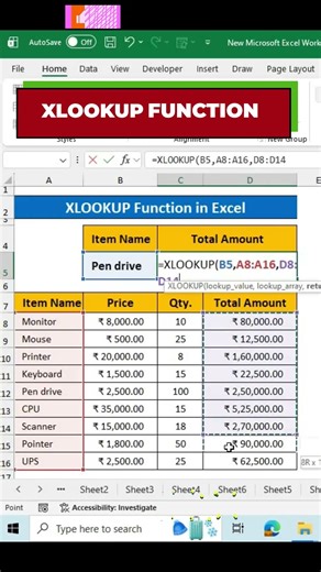 how to use xlookup function.