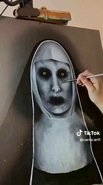 Part 2!! (guys I'm alive lol) Check out my ig for more @caroos.art #fyp #theconjuring #horror #painting #acrylicpainting #horrortok #conjuring #art #foryou #fypシ #parati #horrorart #theconjuringuniverse