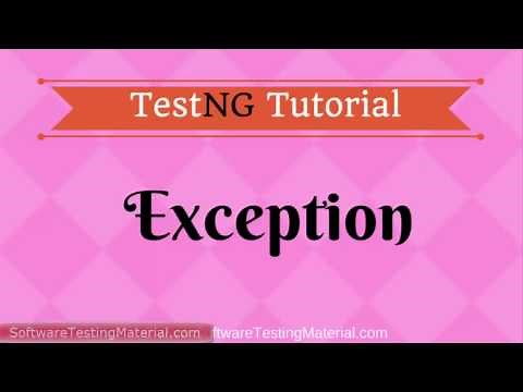 TestNG Exception - TestNG Tutorial