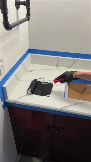 DIY Faux Marble Countertops & Sink