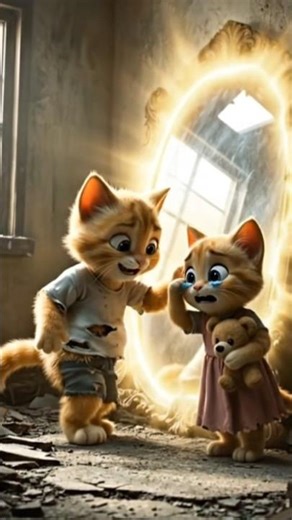 Magic Mirror gave them Food! 😭✨ | Emotional Ending #cat #magic
