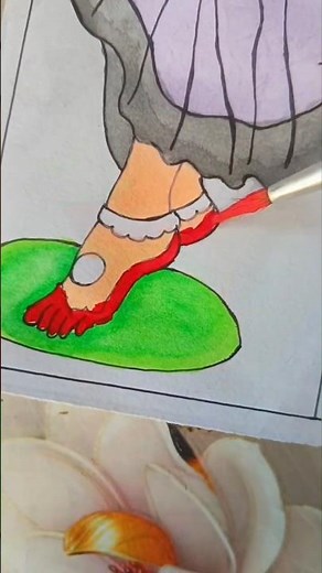 Traditional feet painting tutorial 👣✨ #shorts #yt #art #viral #painting