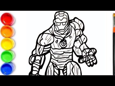 🔴 Drawing Iron Man Full Body | Iron Man Drawing and Coloring | Avengers