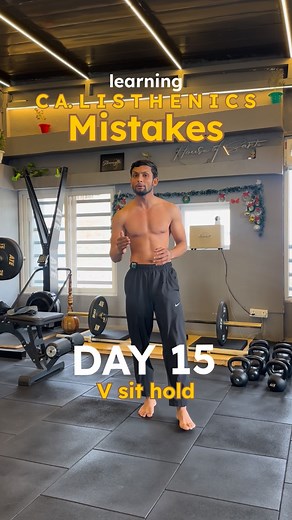 M O H I T B A D A Y A || CALISTHENICS ATHLETE on Instagram: "V sit hold - day 15 of learning, Calisthenics mistake series How to do v sit , v sit hold #vsit #vsithold #calisthenics #mohitthenics"
