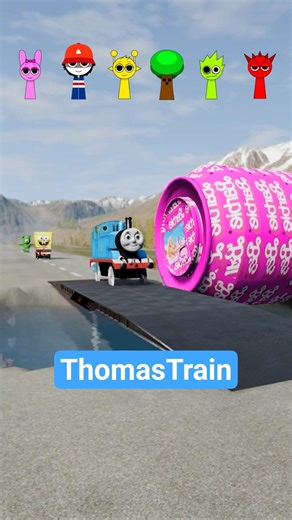 🤩PoppyPlaytime & Shrek & Thanos & ThomasTrain & SpongeBob & GummyBear VS Barbie Bollard