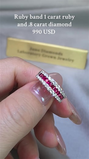 Stunning Ruby Band with Diamond Accents
