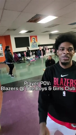 Our event at Blazers Boys & Girls Club… but through the players’ eyes 👀🤍 #trailblazers #heartwarming #wholesome #NBA #metaglasses