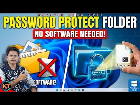 How to Password Protect a Folder without Software on Windows in Telugu