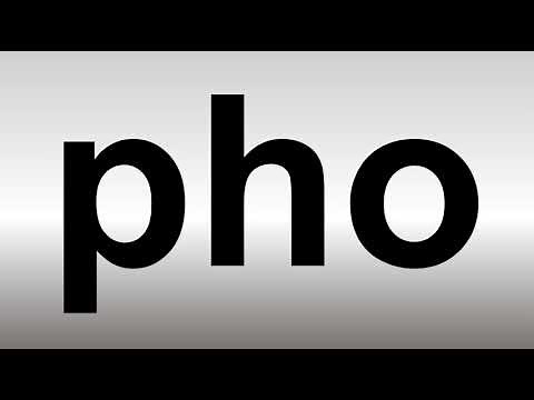 How to Pronounce Pho