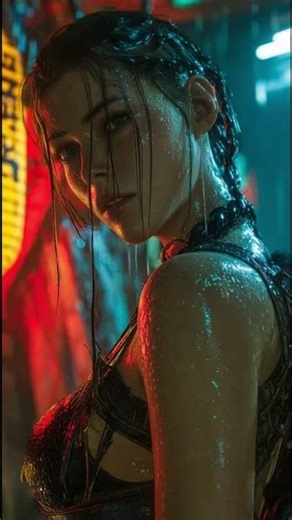 Biopunk Cityscape Medicine ⚕️🧬 Cybernetic Woman Evolution 🚀✨