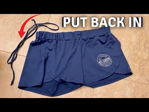 How to Replace Drawstring When it Comes Out Shorts / Hoodies / Pants
