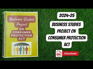 Consumer Protection Act Project || Business Studies Project On Consumer Protection Act || Class 12