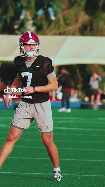 Julian Sayin Practicing with Alabama: Rose Bowl Prep