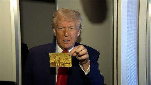 VIDEO: President Trump reveals $5 million visa 'gold card' with his face on it